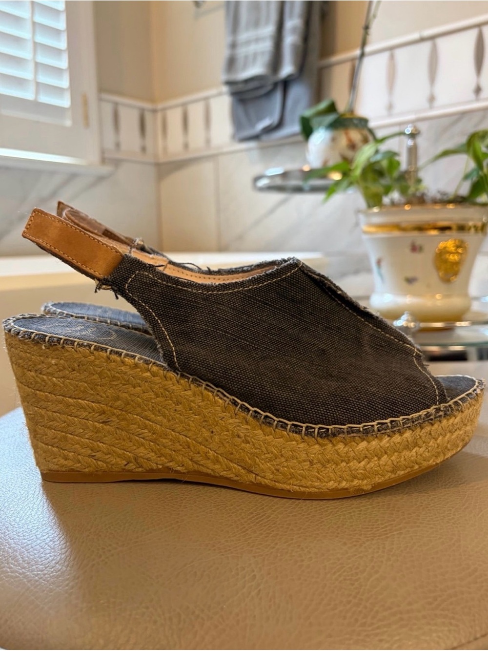 Toni Pons 'Lugano' Espadrille Wedge Sandal Black Size EU 40/US 9-9.5 NWOB - Picture 6 of 10